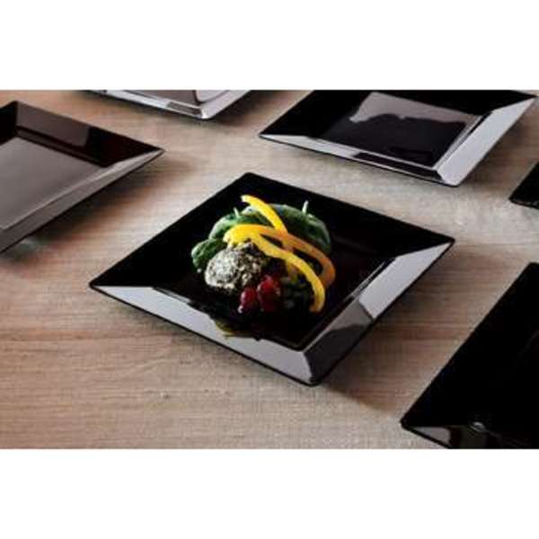 Squares Squares 6.5" Dessert Plate Black, PK120 EMI-SP6B